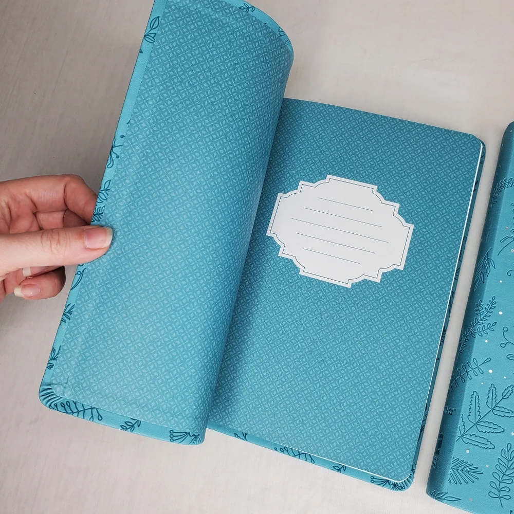 22B) BIBLE & JOURNAL Teal Soft Leather Large Print